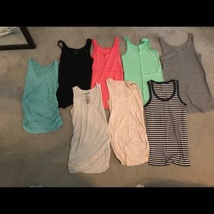 Assortment of maternity tank tops. Size Small